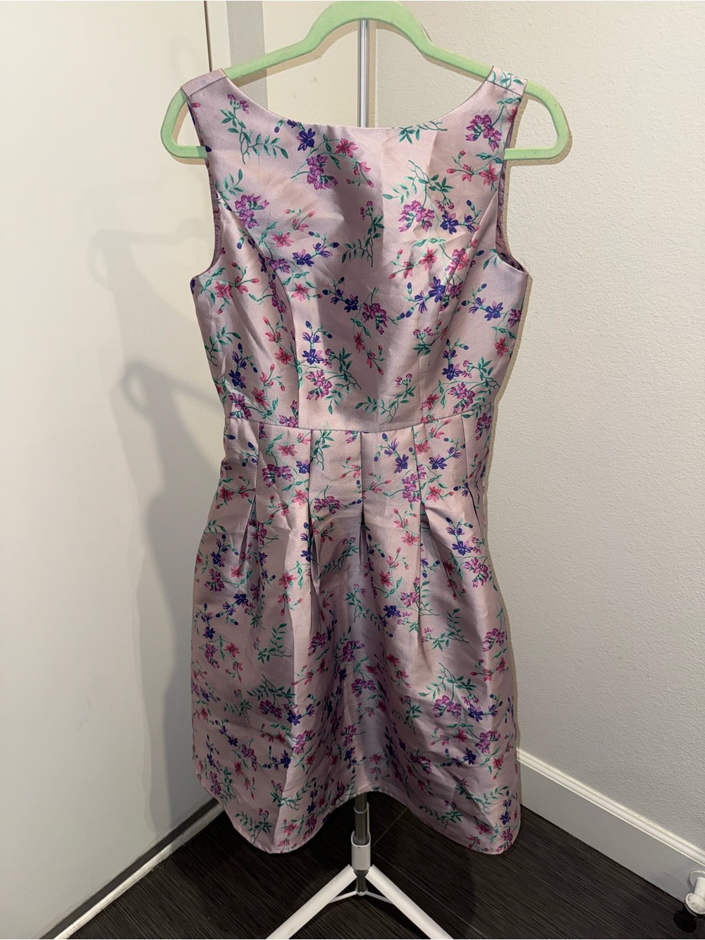 Chi Chi London Lavender Floral Sleeveless‎ A-Line Dress Formal Luxury Bridal